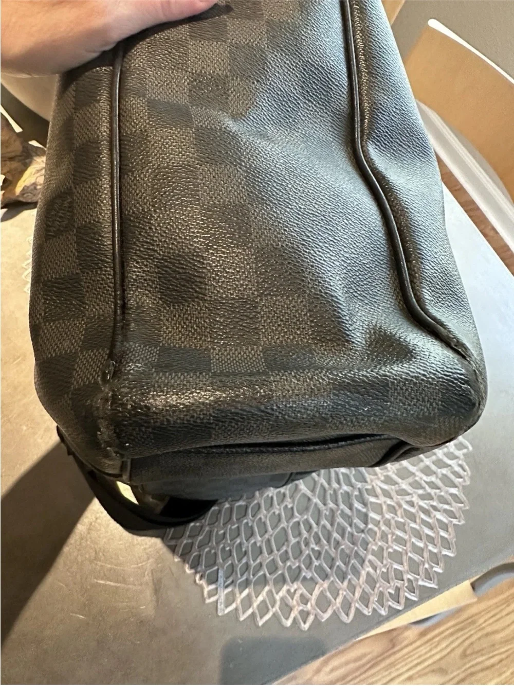 Louis Vuitton Damier Graphite Canvas Tadao Bag w/ Adjustable Cross-Body Strap